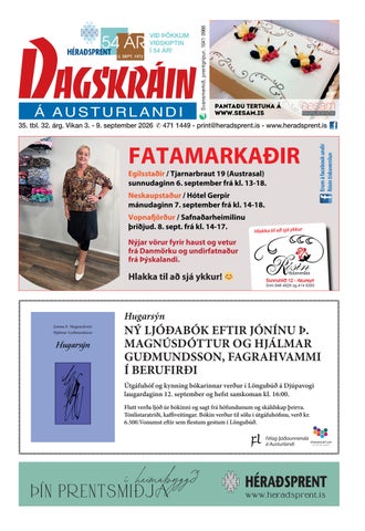 Dagskráin á Austurlandi 35. tbl. 2026