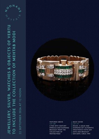 Noonans Jewellery, Watches, Silver and Objects of Vertu (22 Sep 26)