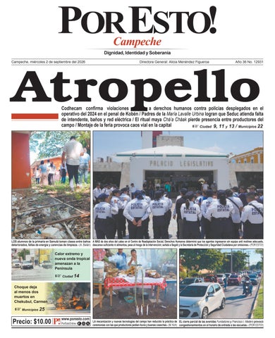 PORTADA POR ESTO CAMPECHE, MIERCOLES 2 DE SEPTIEMBRE DE 2026