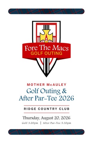 Fore the Macs Golf Outing 2026 Program Book