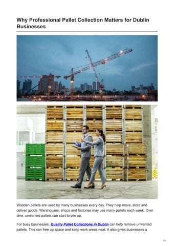 Why Professional Pallet Collection Matters for Dublin Businesses