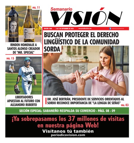 Periódico Visión E-1868 • 3 al 9 de septiembre de 2026