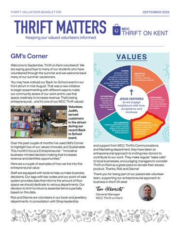 September 2026 Volunteer Newsletter Kitchener