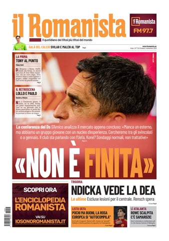 Il Romanista del 3 settembre 2026