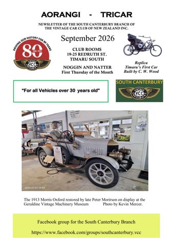 VCC Sth Canterbury Tri Car Sept 2026 