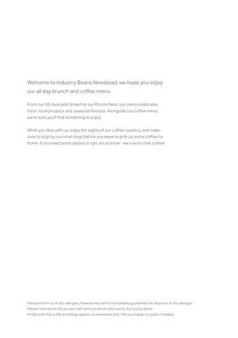 Newstead Spring Menu 2026