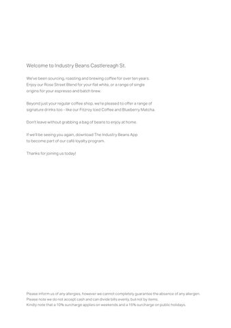 Castlereagh St Spring Menu 2026
