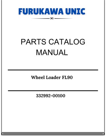Furukawa Wheel Loader FL90 Operation and Maintenance Manual 332992-00100
