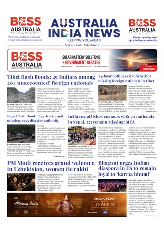 Australia India News – Sept 1-15, 2026