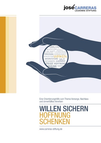 Nachlassspende und Testamentsspende, José Carreras Leukämie-Stiftung