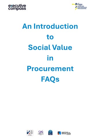 An Introduction to Social Value FAQs 