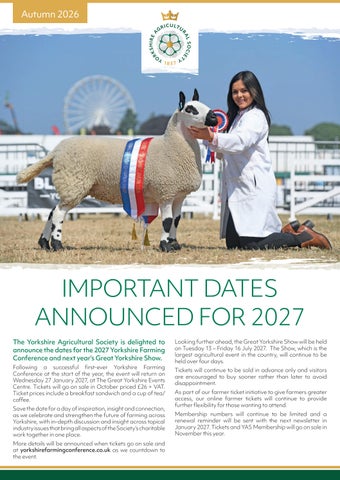 YAS Newsletter - Autumn 2026 Online