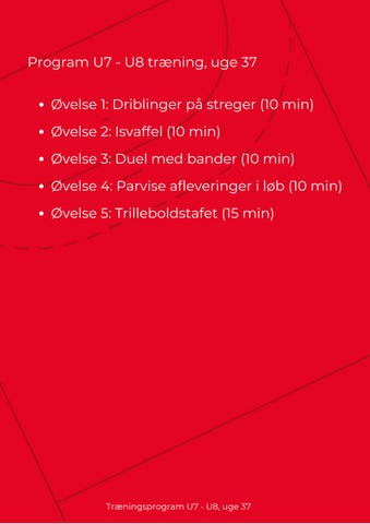 Træningsprogram U7 - U8, uge 37