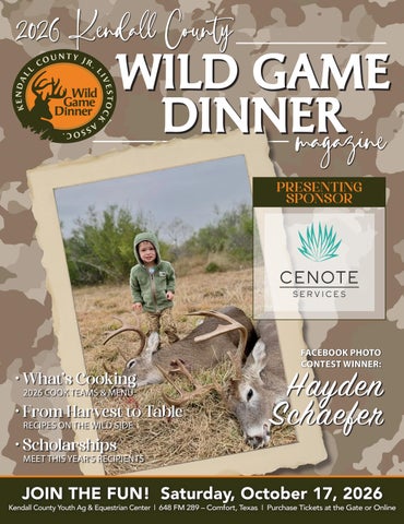 2026 Kendall County Wild Game Dinner Magazine