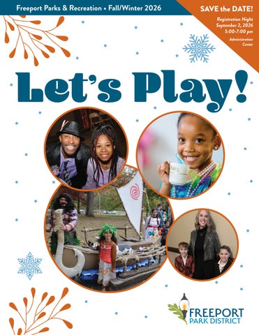 Freeport Park District Program Guide, Fall - Winter 2026
