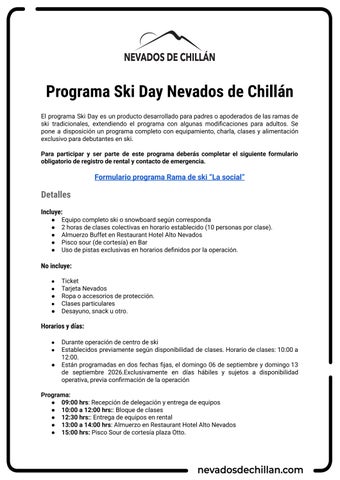 Rama de ski - Adultos