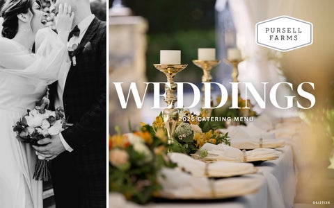 Pursell Farms Weddings Catering Menu – Winter 2026