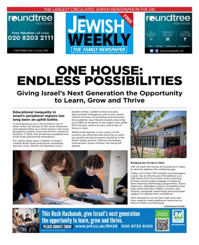 The Jewish Weekly Ltd - 3 Sep 26 - Issue 427