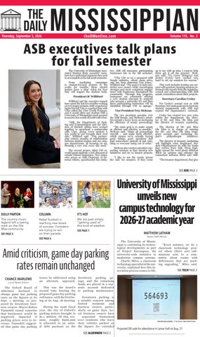 The Daily Mississippian |September 3, 2026