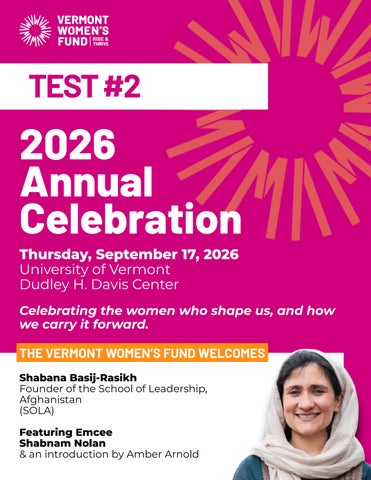 VWF 2026 Annual Celebration Program
