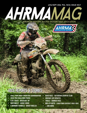 AHRMA MAG Aug/Sept 2026 Vol. No. 8 Issue No. 7