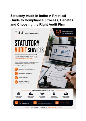 Statutory Audit in India | Statutory Audit Services by CA Firm