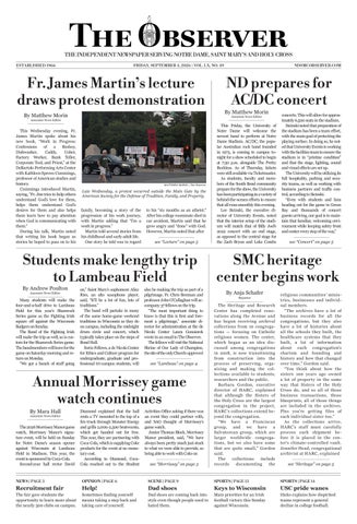Print Edition for The Observer for Friday, September 4, 2026