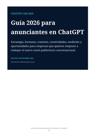 ChatGPT Ads 2026: guía para anunciantes y empresas