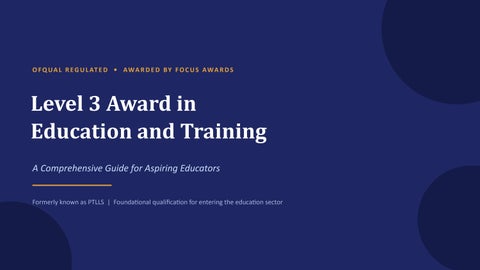 Level-3_Award_Education_Training