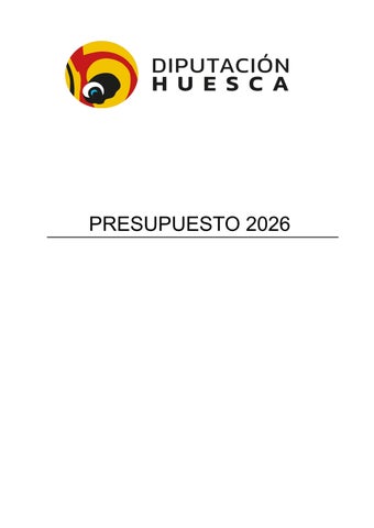 Presupuesto de la Diputación Provincial de Huesca 2026