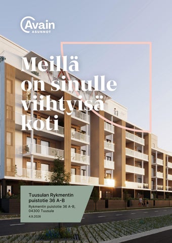 Esite Tuusulan Rykmentin puistotie 36 A-B