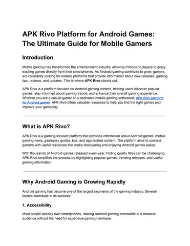 APK Rivo Platform for Android Games_ The Ultimate Guide for Mobile Gamers
