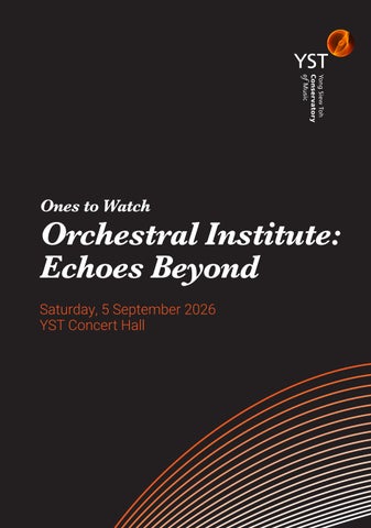 Ones to Watch - Orchestral Institute: Echoes Beyond (26S1-260905)
