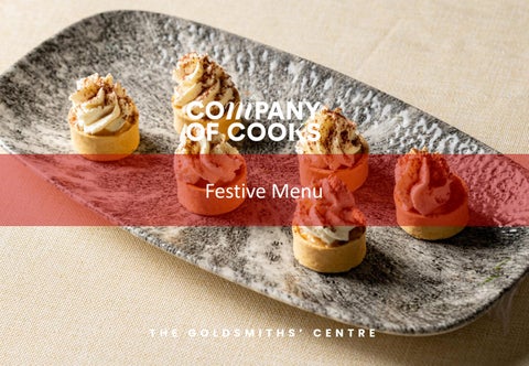 The Goldsmiths' Centre Festive Menu 2026 - 2027