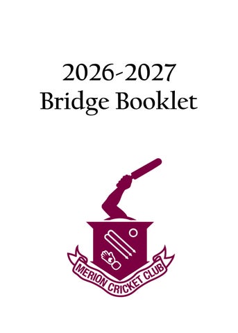 2026-27 Bridge Booklet