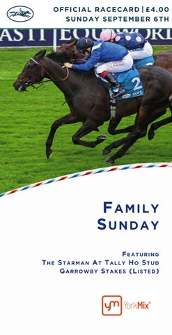 York Racecard - Sunday 6th September 