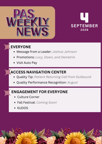 PAS Weekly News (2026-09-04)