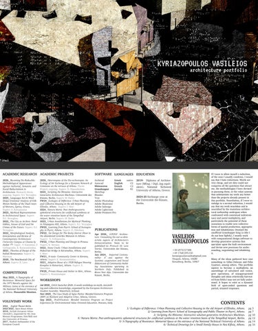 Vasileios Kyriazopoulos _ Architecture Portfolio