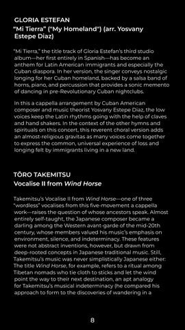 Cantus and Imani Winds - Program 第 8 页