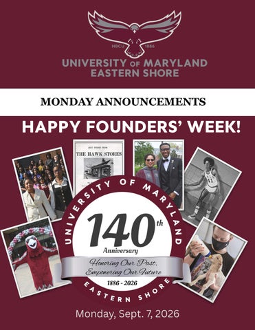 Monday Announcements 090726