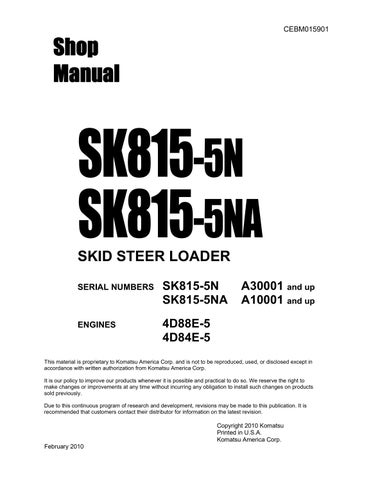 SK815-5NA Komatsu Service Manual PDF Download