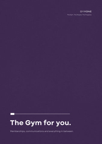 The gym for you