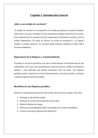 Mantenimiento básico de un teclado de escritorio