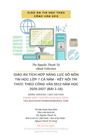 GIÁO ÁN TÍCH HỢP NĂNG LỰC SỐ MÔN TIN HỌC LỚP 7 CẢ NĂM - KẾT NỐI TRI THỨC THEO CÔNG VĂN 5512 