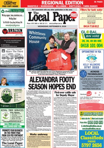 The Local Paper. Regional Edition. Wed., Sep. 9, 2026