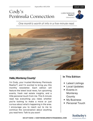 September 2026 Newsletter