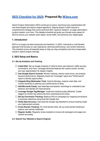 SEO Checklist 2025