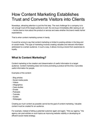 CONTENT MARKETING