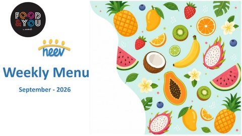 Breakfast Menu September -2026
