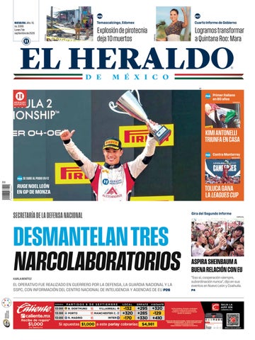 Edición impresa. Lunes 07 de septiembre de 2026